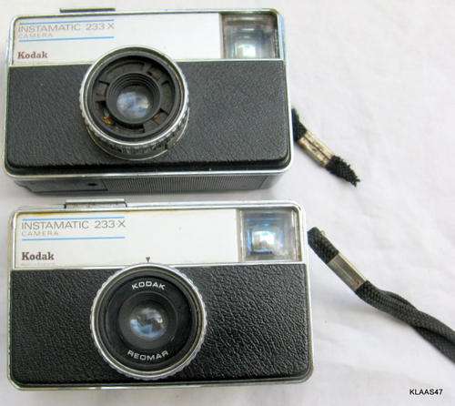 2 X KODAK : INSTAMATIC 233-X : **ONE IS DAMAGE** GOOD FOR DISPLAY OR FOR PROPS**
