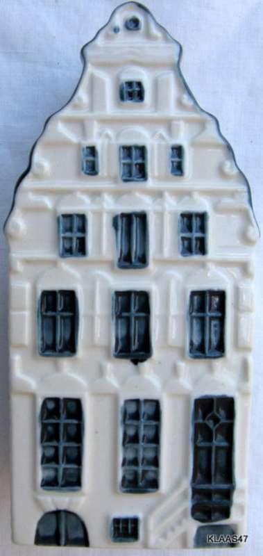 BLUE DELFT'S : KLM - BOLS AMSTERDAM 1575 : HOUSE NO 53 : **STILL SEALED - HAS LIQUID IN IT**