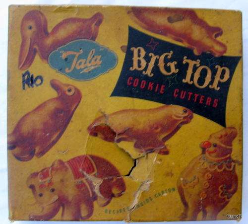TALA : BIG TOP - COOKIE CUTTERS : IN ORIGINAL BOX : 6 DIFFERENT SHAPES : MADE IN ENGLAND