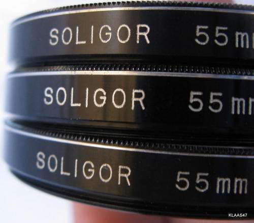CAMERA RINGS (3) : SOLIGOR - 55mm + 1 - 55mm + 2 - 55mm + 3 : JAPAN : IN A COVER