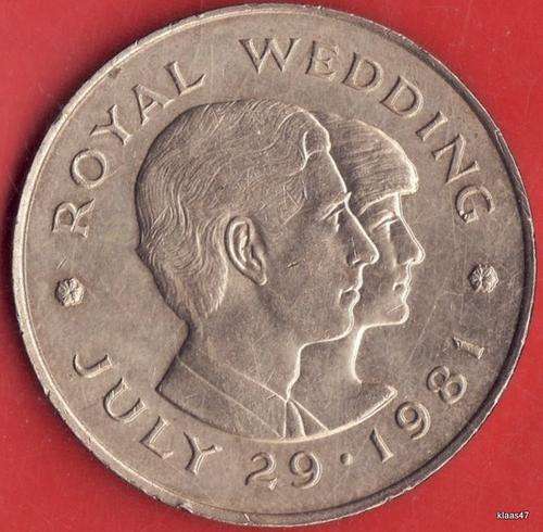 ELIZABETH II : BAILIWICK OF JERSEY : TWO POUNDS : ROYAL WEDDING - JULY 29 1981