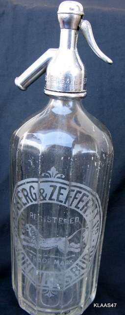 SODA BOTTLE : GOLDBERG  &  ZEFFERTT LTD - JOHANNESBURG :  : SEALED UNIT