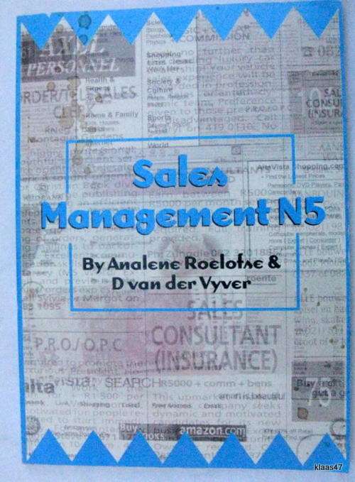 SALES MANAGEMENT  N5 BY A.ROELOFSE & D. VAN DER VYVER  PAPERBACK   2000