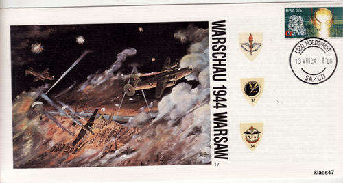 WARSCHAU 1944 WARSAW  : COVER NO 17 : 13 VIII 84 : NO 8504 OF 10 000