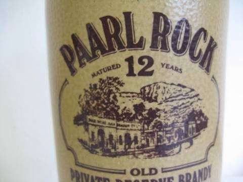PAARL ROCK : OLD PRIVATE RESERVE BRANDY : EMPTY BOTTLE : 23cm HIGH : WITHOUT LID