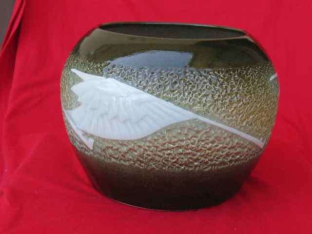 DECORATIVE POTTERY BOWL with Unknown Makers Marks