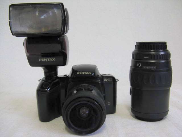 PENTAX Z-20 : LENS SMC PENTAX-FA 1:4 28-70mm AL and 1:4-5.6 70-200mm : FLASH AF-500-FTZ ; SEE DESCR.