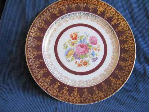 26cm PLATE ; CROWNFORD : BURSLEM : MADE IN ENGLAND