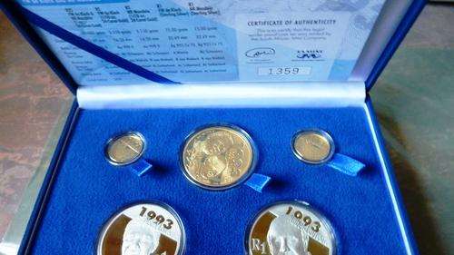 Mandela/ de Klerk '07 Protea Proof Set (# 1359)