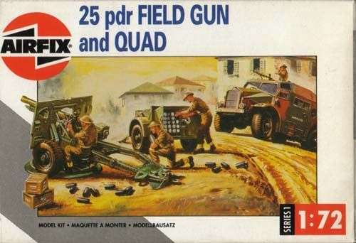 Airfix 1/72 25Pdr Field gun and Quad