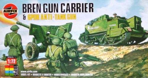 Airfix 1/72 Bren Gun Carrier and 6Pdr Anti tank gun