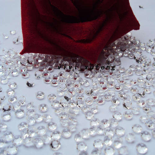 1000 1/3 4.5mm Clear Diamond Wedding / Party Decorations (In Stock)