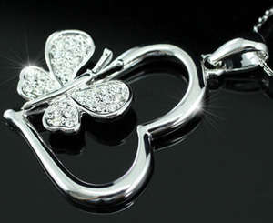 Crystal Butterfly Necklace (In Stock)