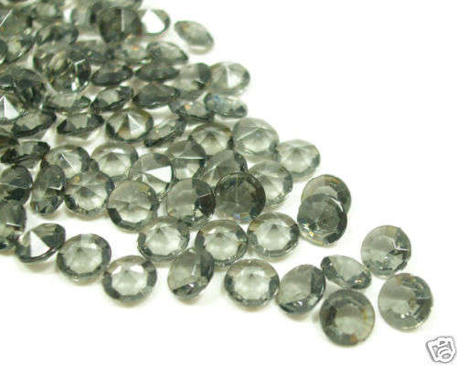 1000 1/3 4.5mm Grey Crystal Wedding / Party Decorations (In Stock)
