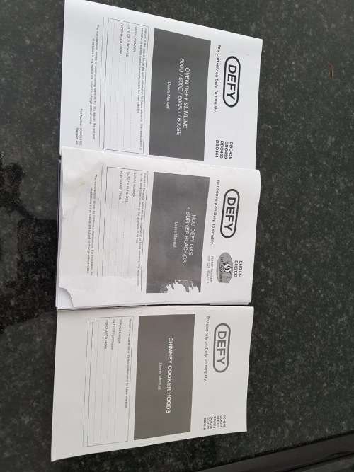 New Defy Gas Stove Hob, Slimline Oven and Extractor