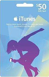 $50  iTunes Gift Card