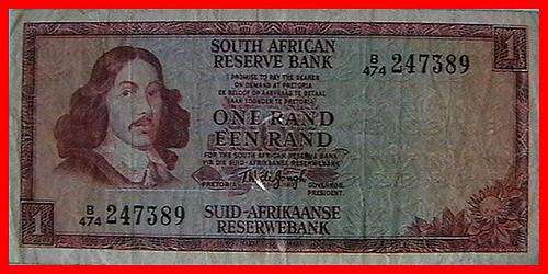 TW DE JONGH ONE RAND NOTE FINE CONDITION-B-474