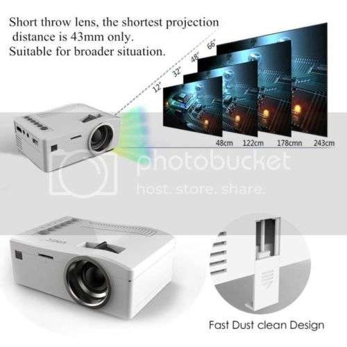 HD Home Theater LED LCD Mini Projector Cinema USB HDMI SD AV Video