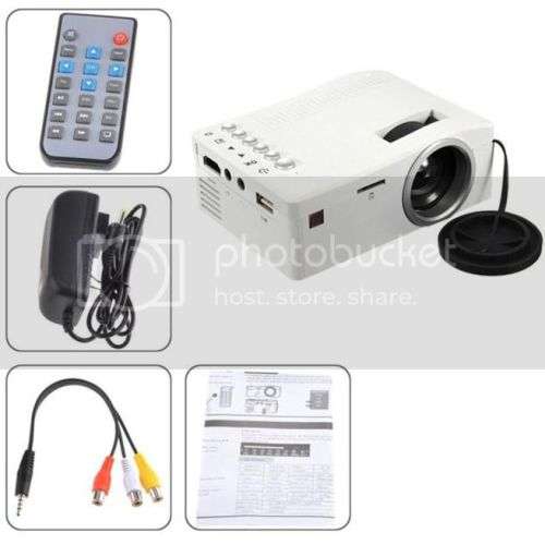 HD Home Theater LED LCD Mini Projector Cinema USB HDMI SD AV Video