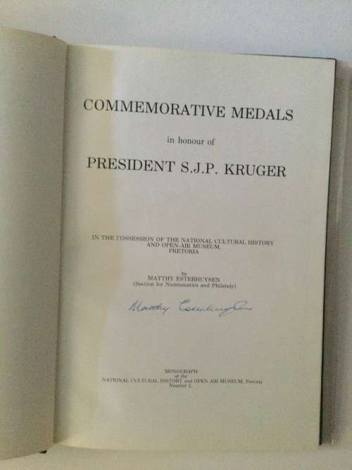 Commemorative Medals in honor of President SJP Kruger, Matthy Esterhuysen, 1973