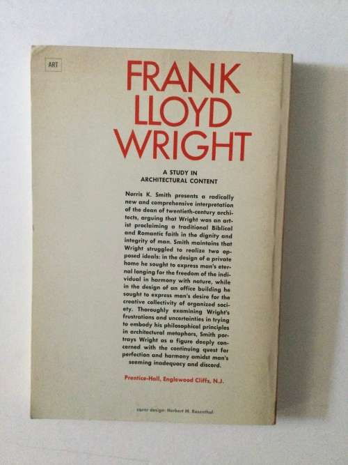 Frank Lloyd Wright, Norris Kelly Smith, 1966