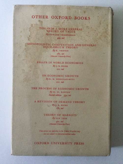 The Theory Of Monopolostic Competition, A Re-orientation of the Theory of Value 7th Ed, E Chamberlin