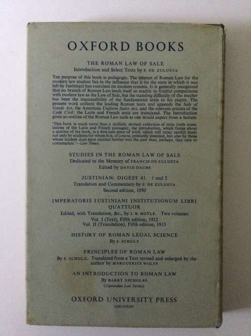 The Institutes Of Gaius, Part 1, F De Zulueta, 1958