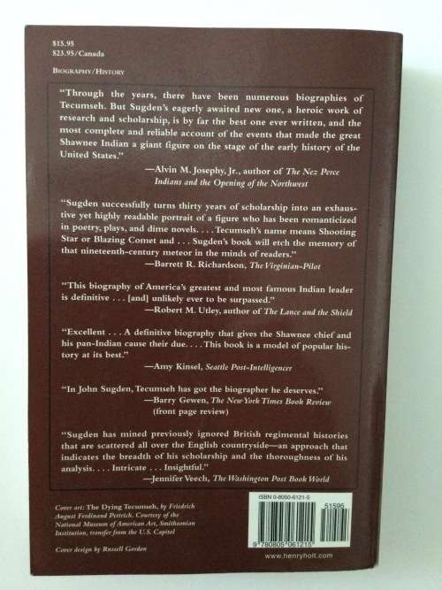 Tecumseh, A Life, John Sugden, 1999