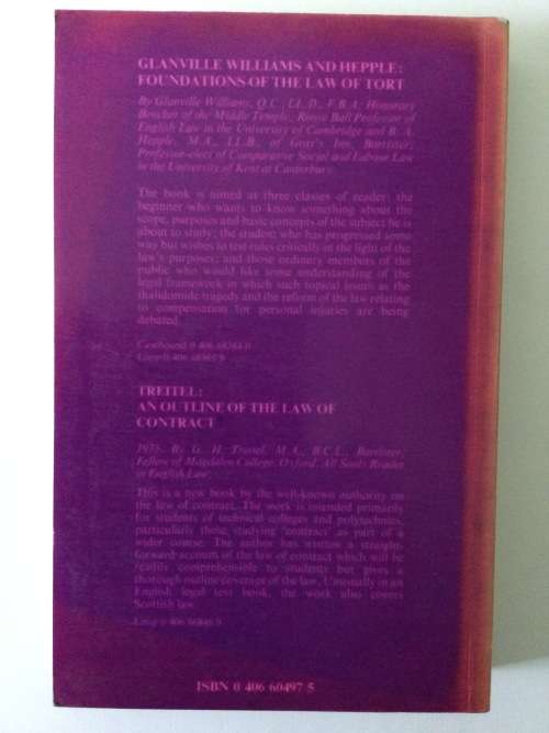 Introduction to English Law, Ninth Edition, Phillip S James, 1976