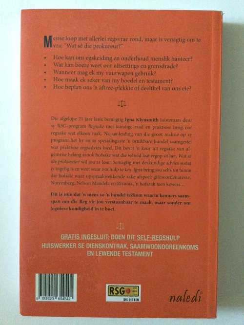 Wat Se Die Prokureur? Regsake wat jou raak, Igna Klynsmith, 2014