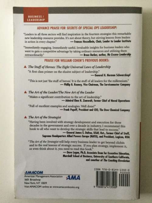 Secrets Of Special Ops Leadership, WA Cohen, 2006