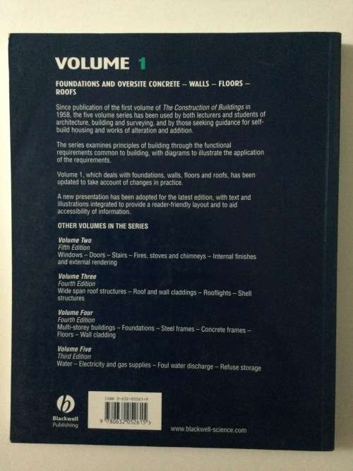 Barry 1: The Construction Of Buildings, seventh edition, 1999