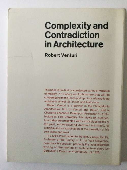Complexity and Contradiction in Architecture, Robert Venturi, 1968