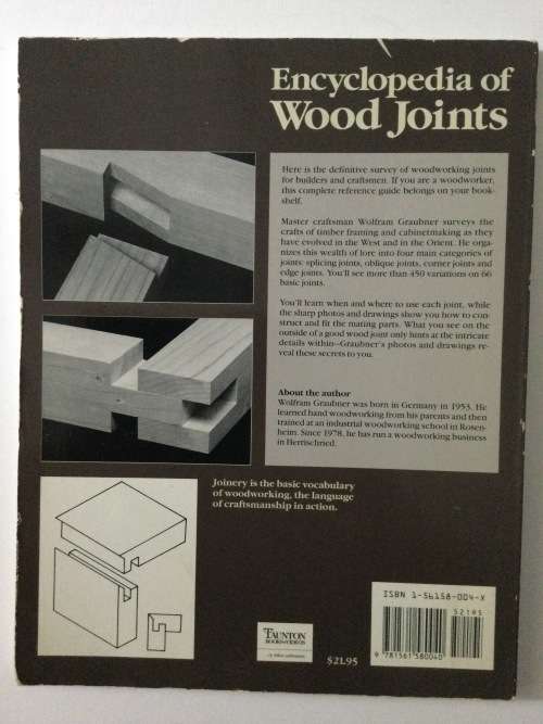 Encyclopedia of Wood Joints, Wolfram Graubner, 1992