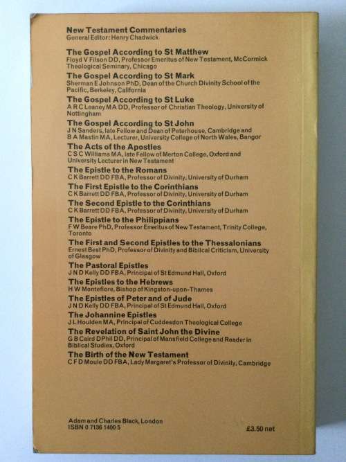 The Second Epistle to the Corinthians, CK Barrett, second edition, 1976