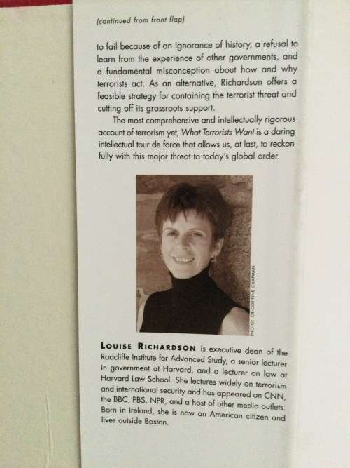 What Terrorists Want, Louise Richardson, 2006
