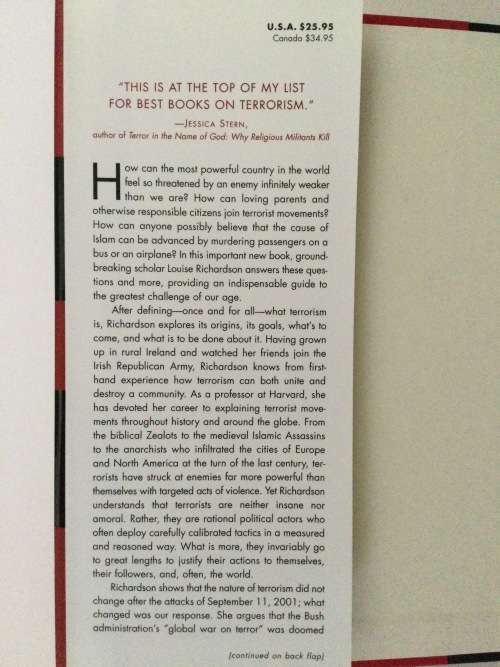 What Terrorists Want, Louise Richardson, 2006