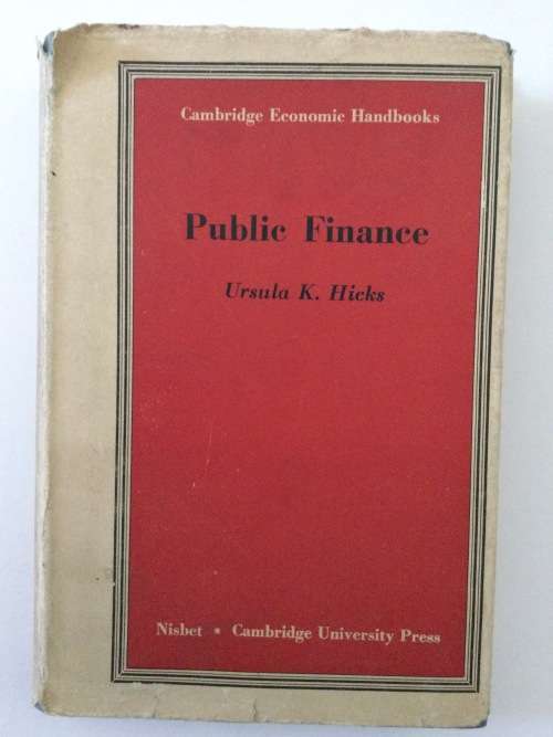 Public Finance, Ursula K Hicks, 1956