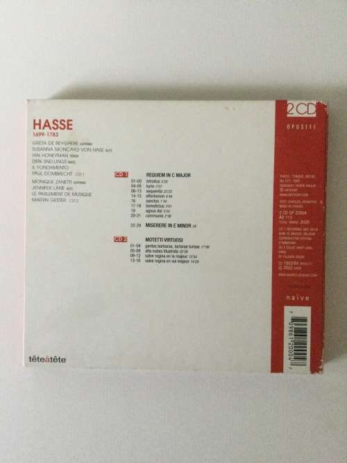 Hasse, Requiem, Miserere, Mottetti Virtuosi