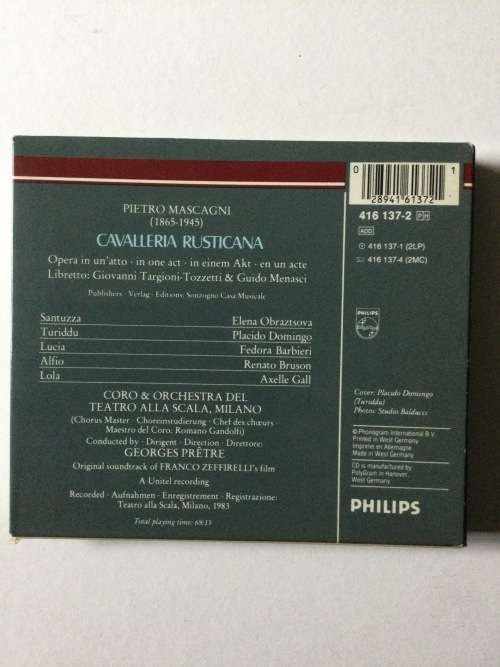 Cavalleria Rusticana, Mascagni