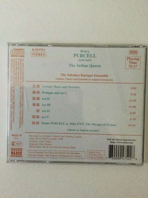 The Indian Queen, Purcell