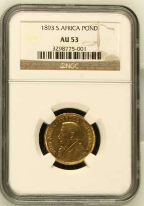 *1893 ZAR 1 Pond - AU53*