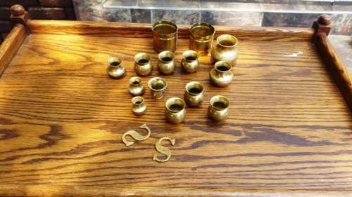 Huge Joblot of Brass Planters, Ash Trays and Ornaments