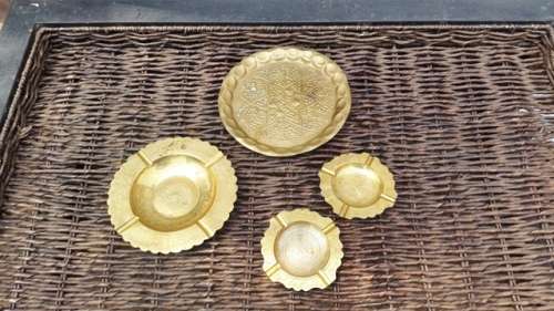 Huge Joblot of Brass Planters, Ash Trays and Ornaments