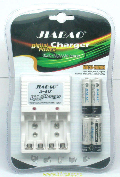 High Quality 4X AA Rechargeable Batteries + Digital Power AA / AAA / 9V Battery Charger