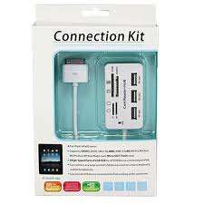 7 in 1 Connection Kit for Apple iPad 1/2/3 & Card Reader + USB HUB x 3
