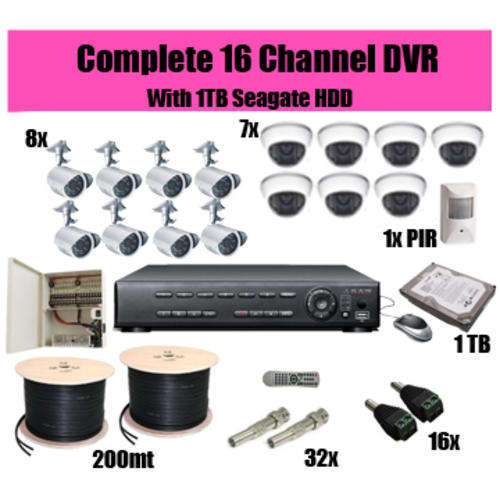 Complete 16 Channel Security Surveillance System