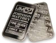 Johnson and Matthey 1oz Bar 99.9% Pure Silver