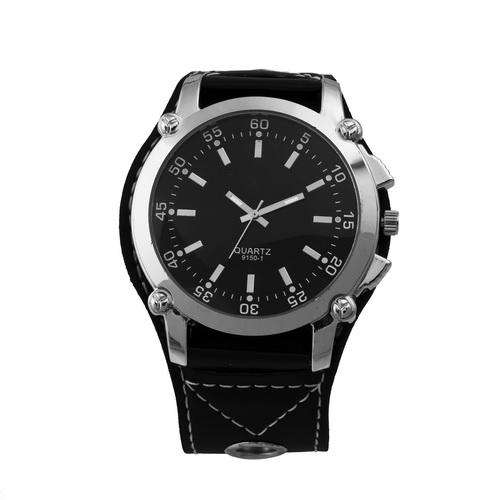 Fashion Leather Oversized Men Quartz Luminous Hands Wrist Watch SeÃÂÃÂ±oras