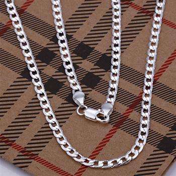 4 mm 925silver chains necklace fit men's&girl's